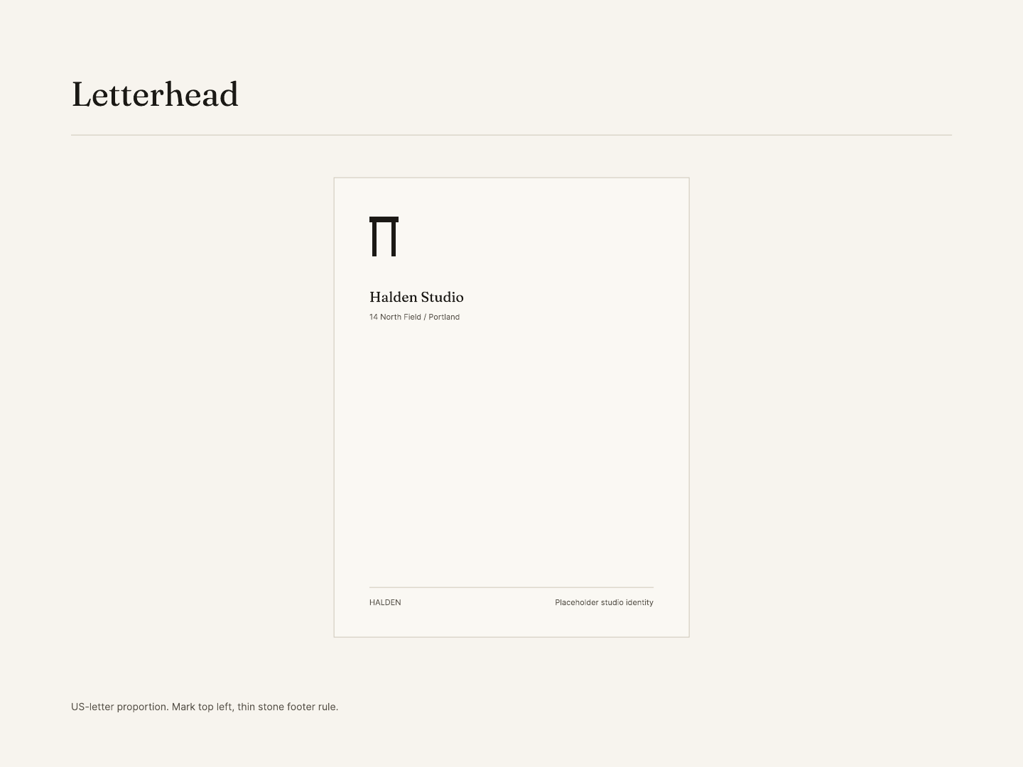 Letterhead frame